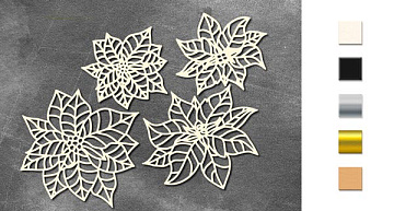 Chipboard embellishments set, Winter botanical diary #757