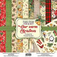 Double-sided scrapbooking paper set Our warm Christmas 8"x8", 10 sheets