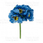  Set of flowers "Poppies" blue