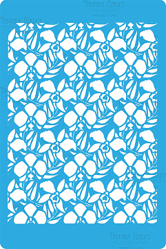 Stencil for crafts 15x20cm "Orchid background" #251