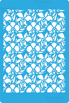 Stencil for crafts 15x20cm "Orchid background" #251
