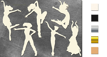 Chipboards set She's a dance floor star #597