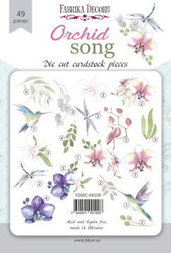 Set of die cuts Orchid song, 49 pcs - 2 Set of die cuts Orchid song, 49 pcs - 2