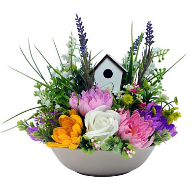 soap flower bouquet “spring meadow”, 250 x 250 x 260 mm
