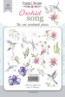 набор высечек, коллекция orchid song, 49 шт - 2 набор высечек, коллекция orchid song, 49 шт - 2