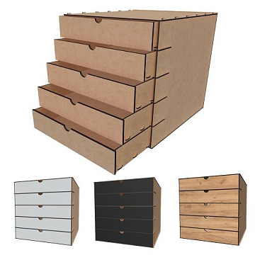 DIY Furniture organizer for stationery, art, sewing supplies, etc. 365mm x 365mm x 385mm, kit #02