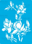 Stencil reusable, 15x20cm Magnolia twigs, #392