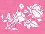 Stencil for decoration XL size (30*21cm), Two roses #025