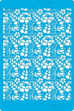 Stencil for crafts 15x20cm "Flower background" #250