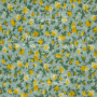 Stoffzuschnitt 35X80 Gelbe Blumen auf Blau