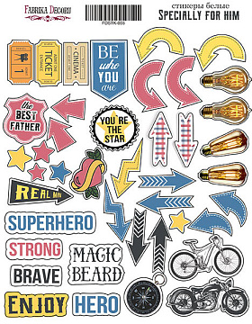 Kit of stickers 42 pcs Specially for him #003
