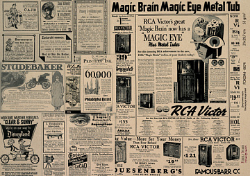 Kraft decoupage paper, 29,7x21cm, “Vintage Newspaper”, #0074