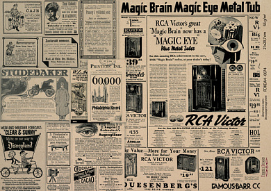 декупажная карта на крафт бумаге 29,7x21см, "vintage newspaper", #0074 фабрика декору