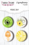 4er Set Flair Buttons zum Scrapbooking "Sommerferien 1" #257