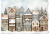 Decoupage Card Snow-covered houses-10, #0943, 29.7x42cm Decoupage Card Snow-covered houses-10, #0943, 29.7x42cm