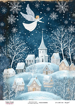 Decoupage card «Christmas Tale» #000850, 21cm x 29,7cm