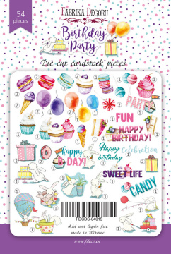 Set of die cuts Birthday party, 54 pcs - 2