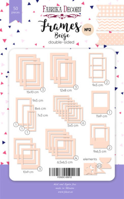 набор картонных фото рамок #2 beige 50 шт фабрика декору - 2