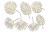  Набор чипбордов Тропические листья 10х15 см #554 color_Milk