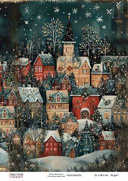 Decoupage card «Christmas Tale» #000753, 21cm x 29,7cm