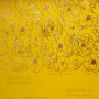 Skóra PU do oprawiania ze złotym wzorem Golden Pion Yellow, 50cm x 25cm 
