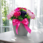 Цветочная композиция «Розовое вдохновение», 250 x 250 x 260 мм