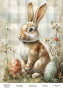 декупажная карта «пасхальный кролик-03» #000924, 21см x 29,7см фабрика декору
