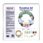 DIY wooden coloring set, Easter wreath with birds and "Happy Easter" inscription, #013