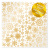 ацетатный лист с золотым узором golden snowflakes, 30,5см х 30,5см