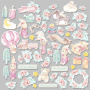 Set of die cuts Dreamy baby girl, 55 pcs - 1