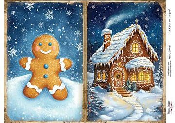 Decoupage card «Christmas Tale» #000781, 21cm x 29,7cm