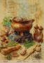 Kraft Decoupage Papier 21x29,7cm, “Botanica Vintage”, #0014