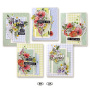 set for creating 5 cards “floral mood” 12 x 15cm