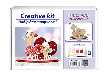 DIY wooden coloring set, desk composition "Amour", #036