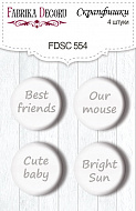 скрапфишки набор 4шт happy mouse day en #554 