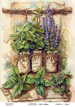 Decoupage card #0696, 21cm x 29,7cm