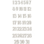 Арабские Цифры простые, Набор деревянных чипбордов #175
