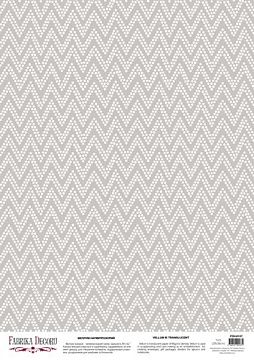 Deco Pergament farbiges Blatt Chevron in einem Punkt auf Grau, A3 (11,7" х 16,5")
