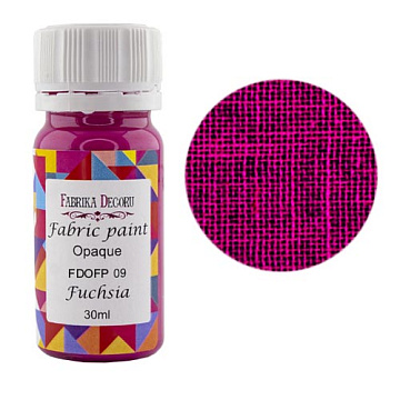 Opaque acrylic Fabric Paint, Fuchsia, 30ml