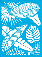 Stencil for crafts 15x20cm Exotic leaves #395