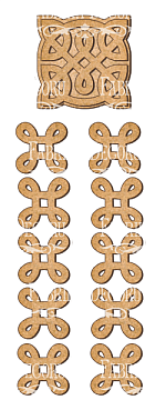 Set of MDF ornaments for decoration #82