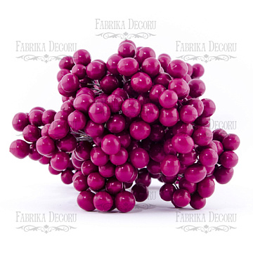 Set of lacquer guelder rose berries, Crimson, 20pcs