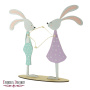 Blank for decoration "Bunnies in love-1" #124 - 1