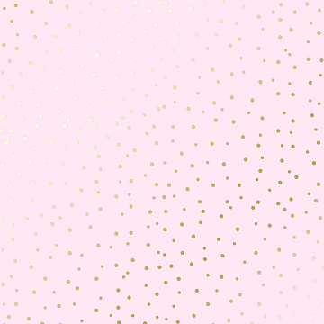 Sheet of single-sided paper with gold foil embossing, pattern Golden Drops Light pink, 12"x12"