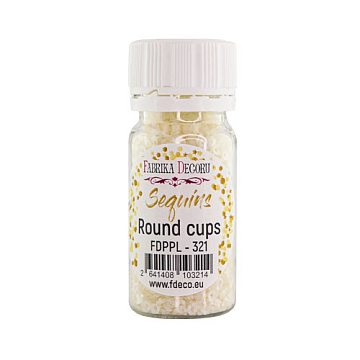 Sequins Round cups, ivory, #321