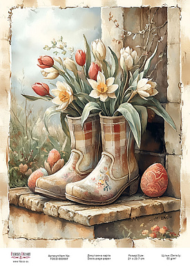 декупажная карта «весенние цветы-06» #000897, 21см x 29,7см фабрика декору