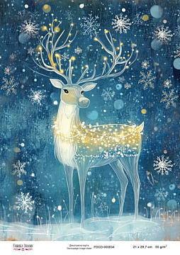 Decoupage card «Christmas Tale» #000834, 21cm x 29,7cm