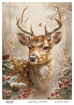 Decoupage card #0578, 21x29,7 cm