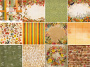 Double-sided scrapbooking paper set Autumn botanical diary 12"x12", 10 sheets - 0
