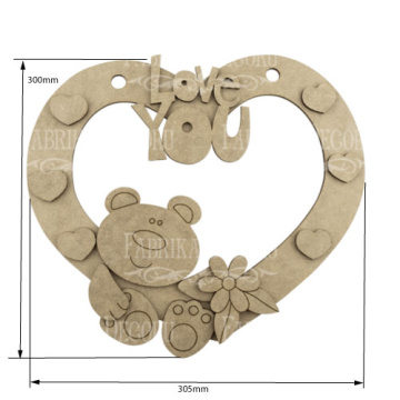 Blank for decoration "Love you-3" #133 - 2